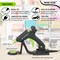 Cordless/Corded High Temperature Mini Hot Glue Gun With Detail Tip, 20 Watt, Recharge With Portable Heat Stand (CL-195F),Black
